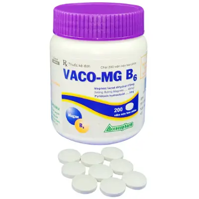 Vaco-Mg B6 Vacopharm (Chai 200 viên) – Thuốc bổ sung Mg và B6